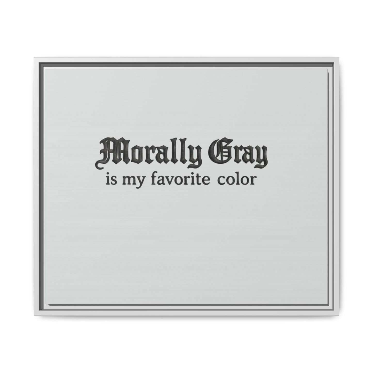 Morally Gray Collective Canvas Print — BookTok Feminist Wall Art