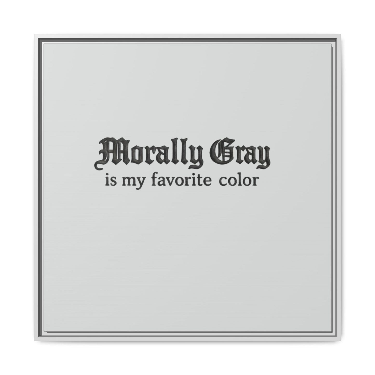 Morally Gray Collective Canvas Print — BookTok Feminist Wall Art