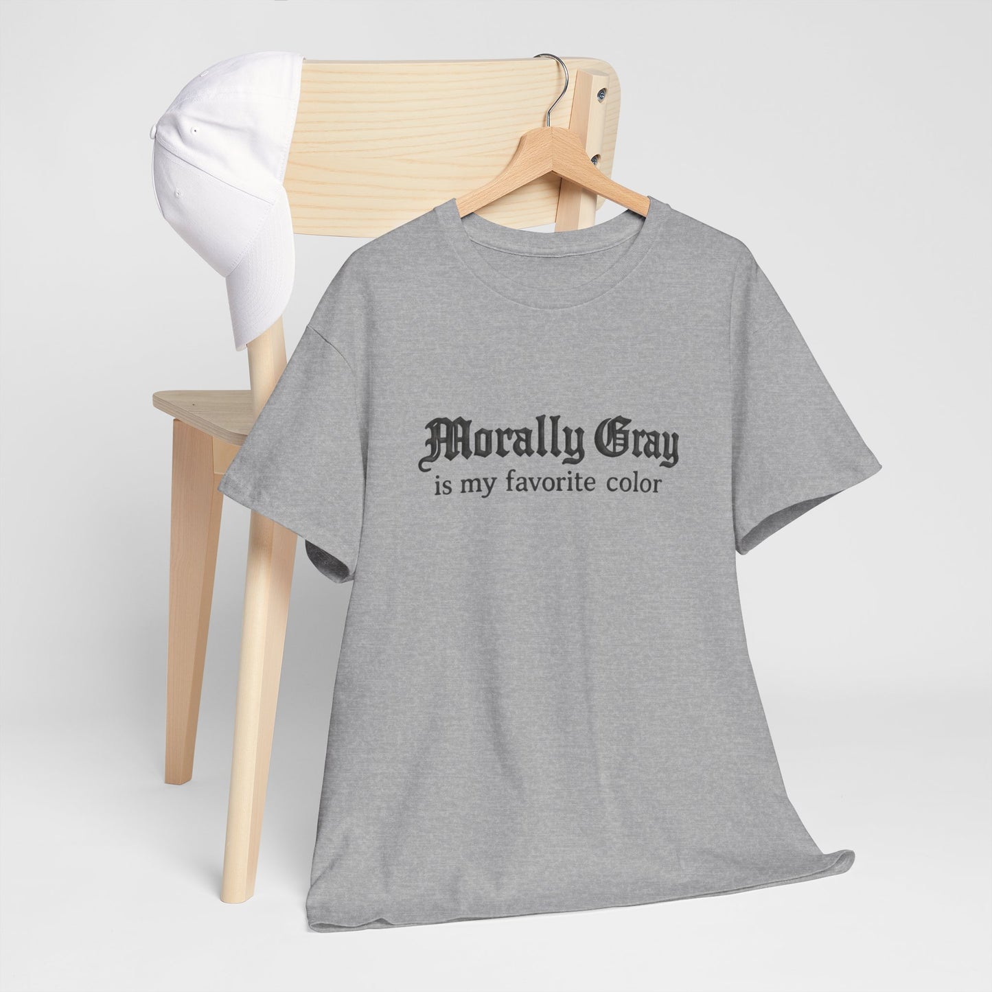Morally Gray Is My Favorite Color Tee — Graphic Grey T-Shirt