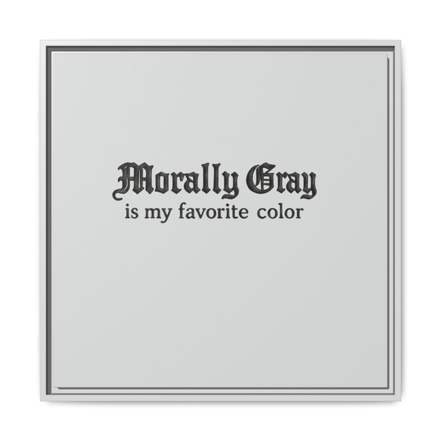 Morally Gray Collective Canvas Print — BookTok Feminist Wall Art