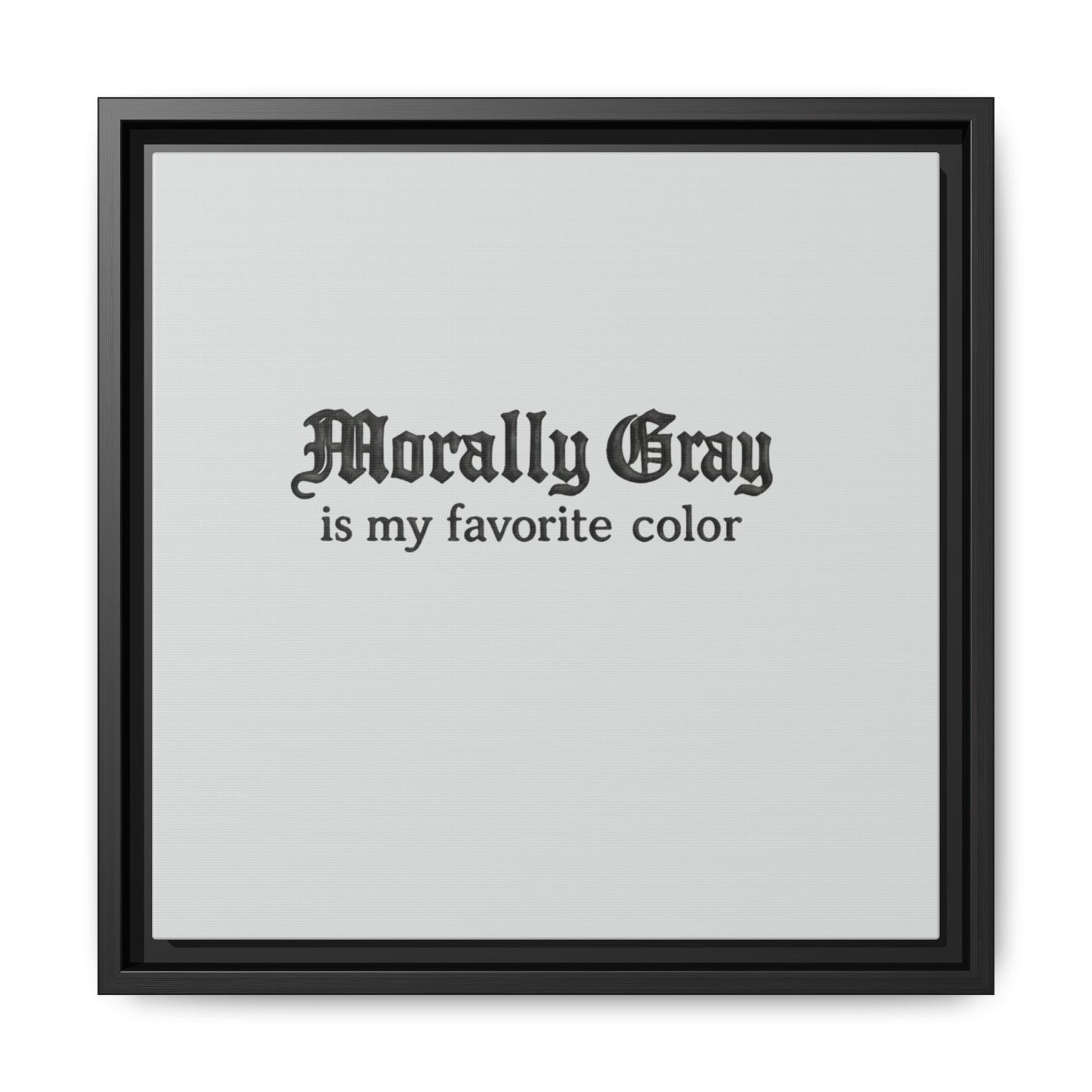 Morally Gray Collective Canvas Print — BookTok Feminist Wall Art