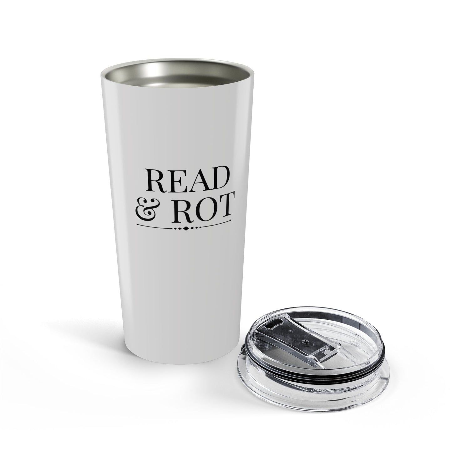 Read & Rot 20oz Stainless Tumbler — Book Lover Travel Mug