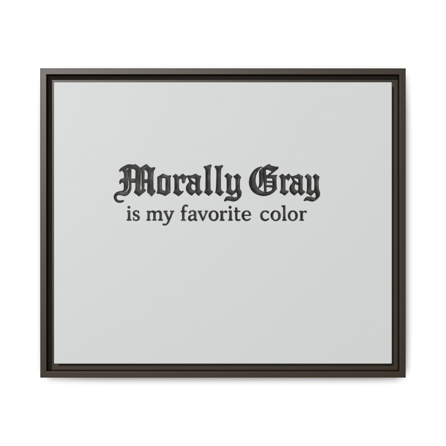 Morally Gray Collective Canvas Print — BookTok Feminist Wall Art