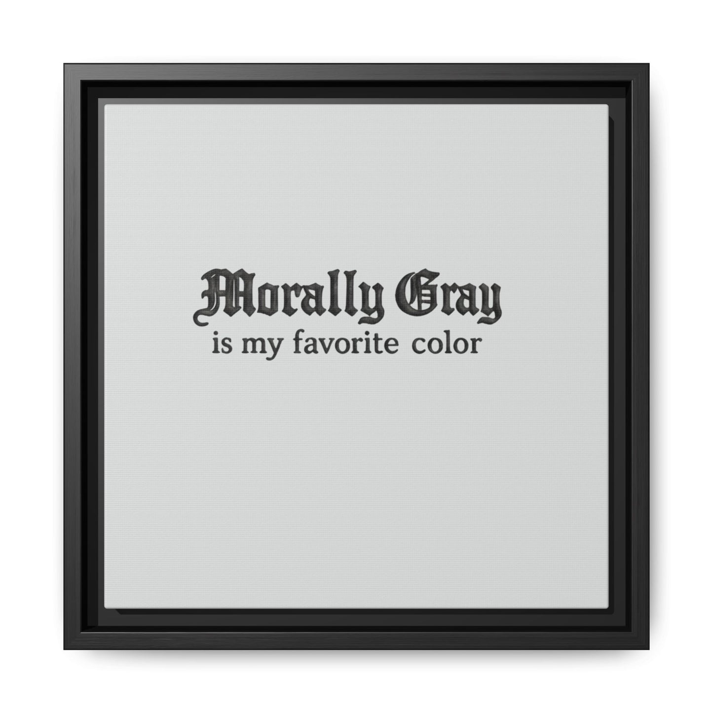 Morally Gray Collective Canvas Print — BookTok Feminist Wall Art