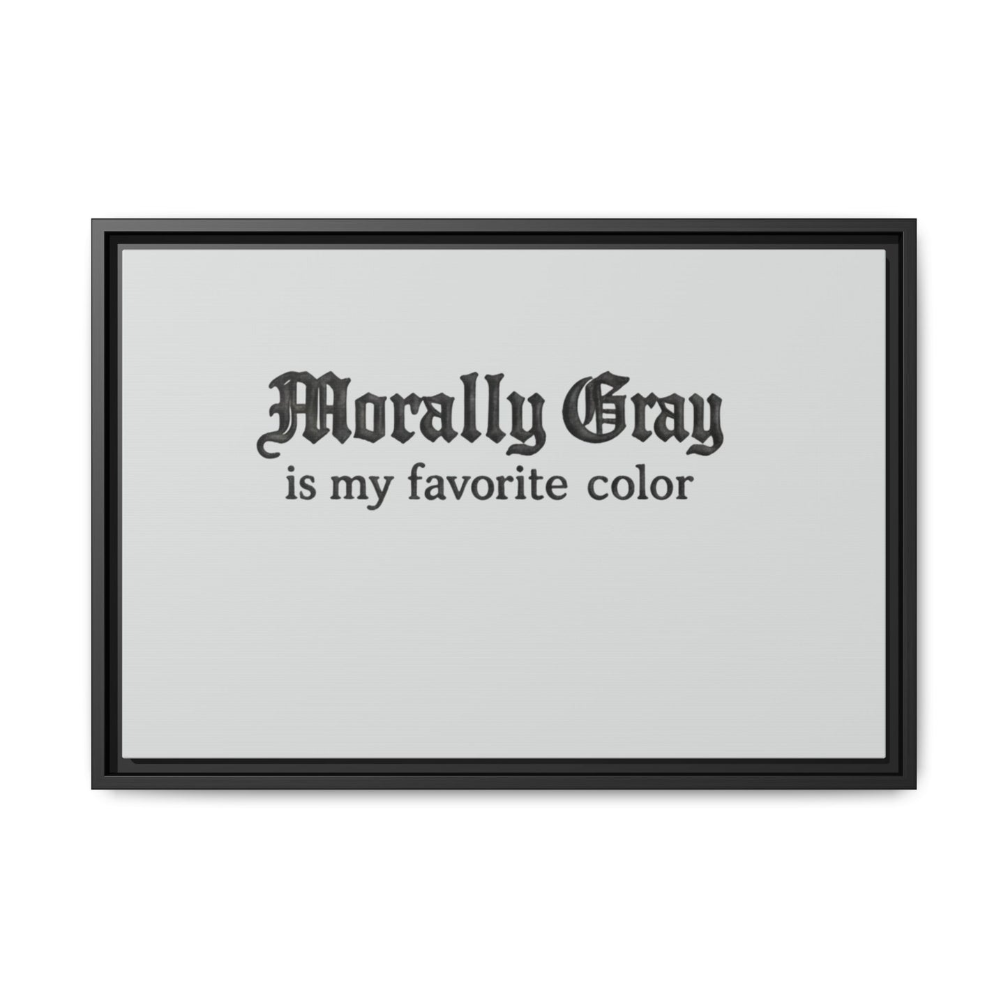 Morally Gray Collective Canvas Print — BookTok Feminist Wall Art
