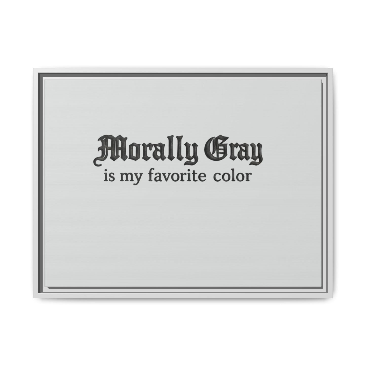Morally Gray Collective Canvas Print — BookTok Feminist Wall Art