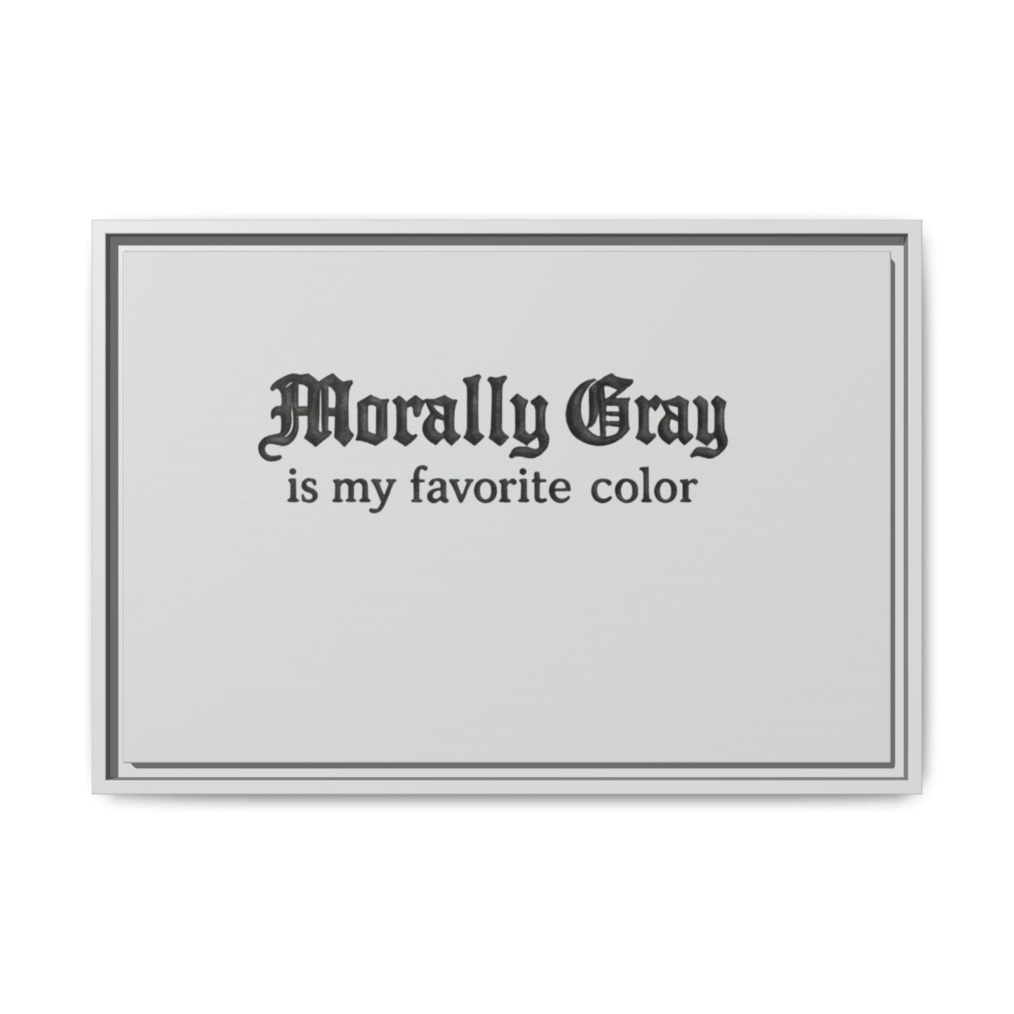 Morally Gray Collective Canvas Print — BookTok Feminist Wall Art