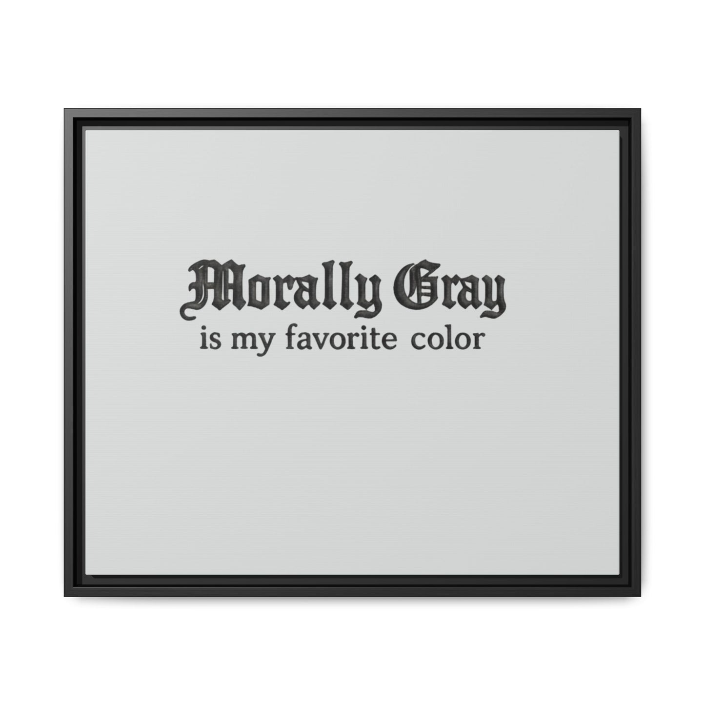Morally Gray Collective Canvas Print — BookTok Feminist Wall Art