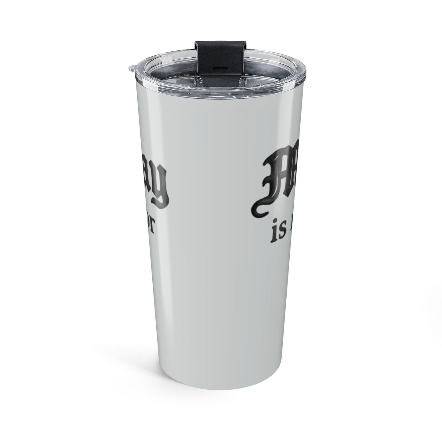 20oz Tumbler — "Morally Gray Is My Favorite Color" Gothic Script Travel Mug